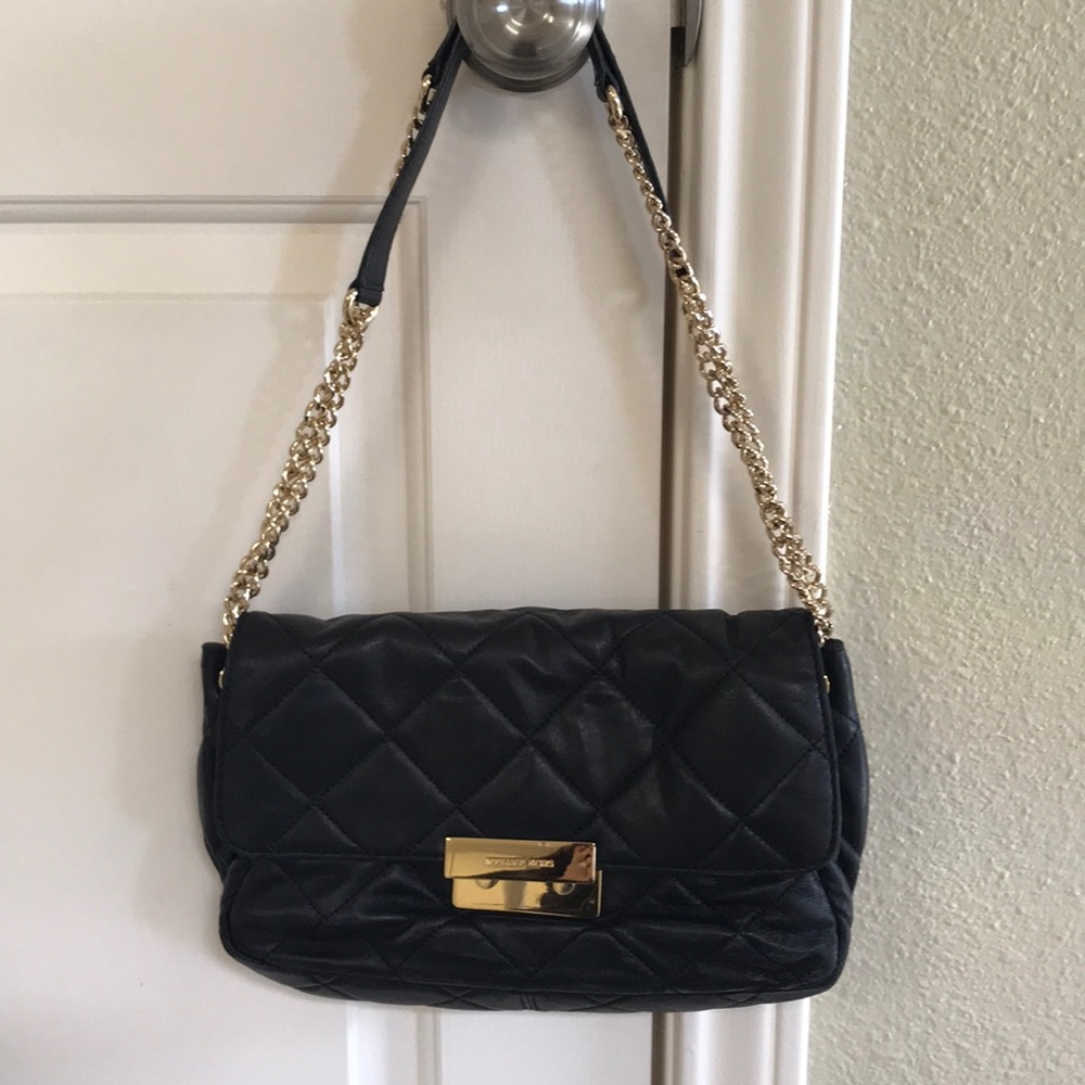 Michael Kors Black quilted boy bag